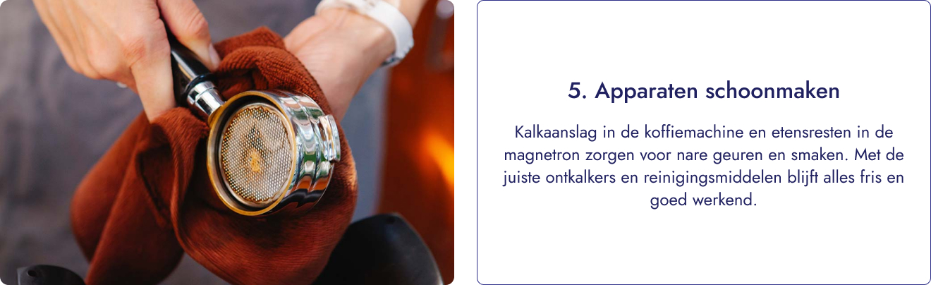 apparaten schoonmaken